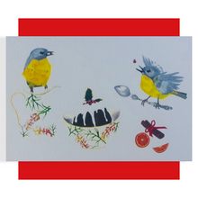 Load image into Gallery viewer, Yellow Robins with Christmas cheer