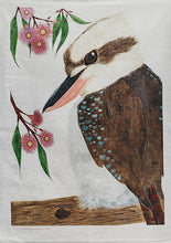 Load image into Gallery viewer, 100% linen tea towel - Kookaburra